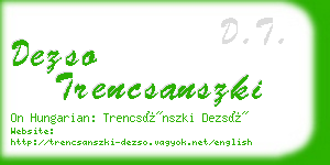 dezso trencsanszki business card